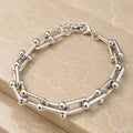 Pulseira  elo inspiração tiffany steel
