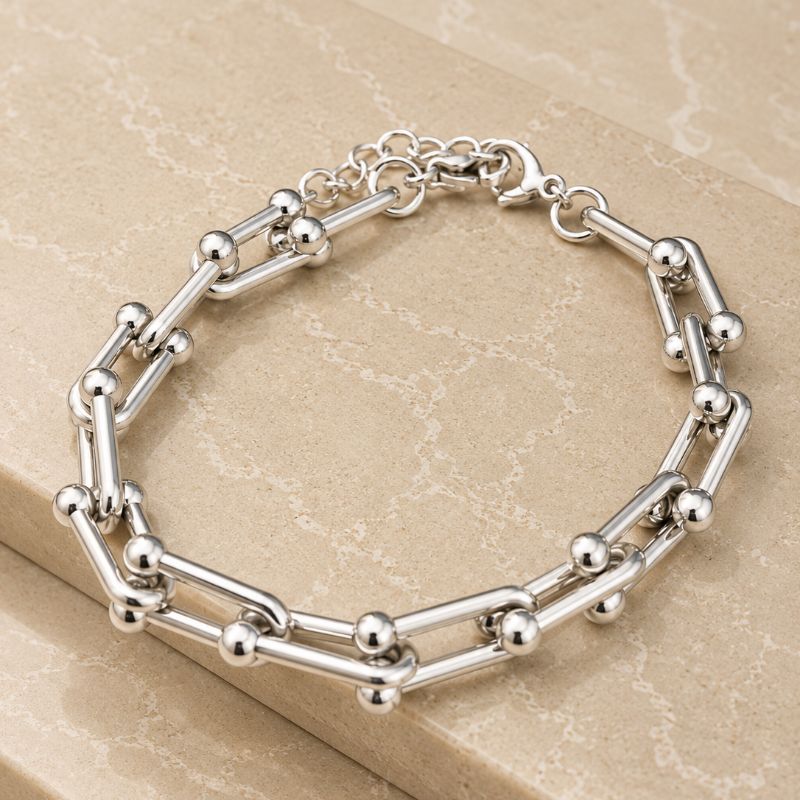 Pulseira  elo inspiração tiffany steel