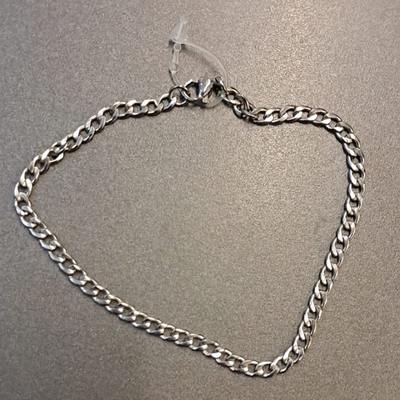 Pulseira masculina malha grumet steel