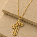 Corrente masculina cartier pingente cruz 3D