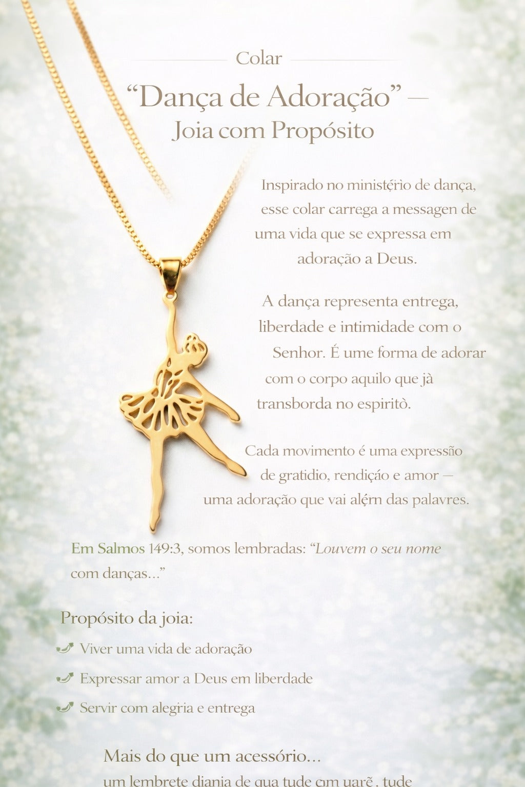 Colar veneziana com pingente bailarina