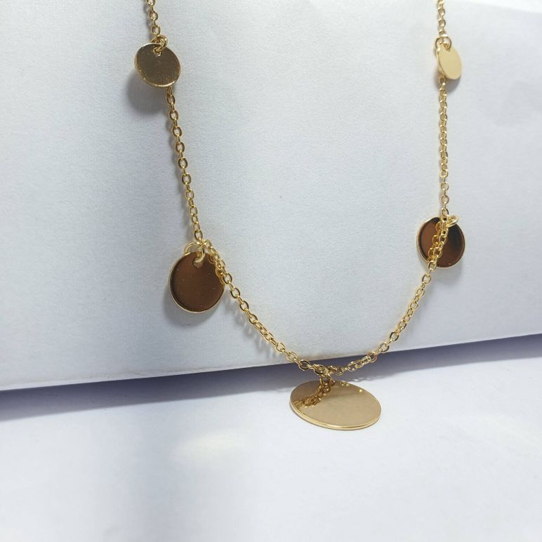 COLAR VENEZIANA MEDALHAS 2 TAMANHOS CHAPA LISA